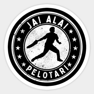 Pelotari Jai Alai Player Gift Sticker